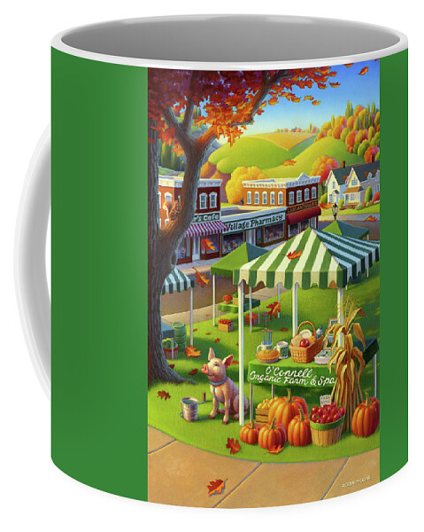 Farmer's Market Coffee Mug featuring the painting Green Living by Robin Moline
