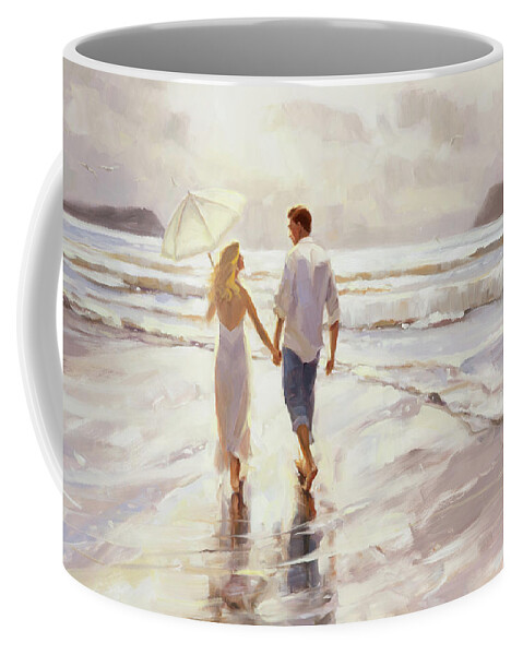Romantic Coffee Mug featuring the painting Hand in Hand by Steve Henderson