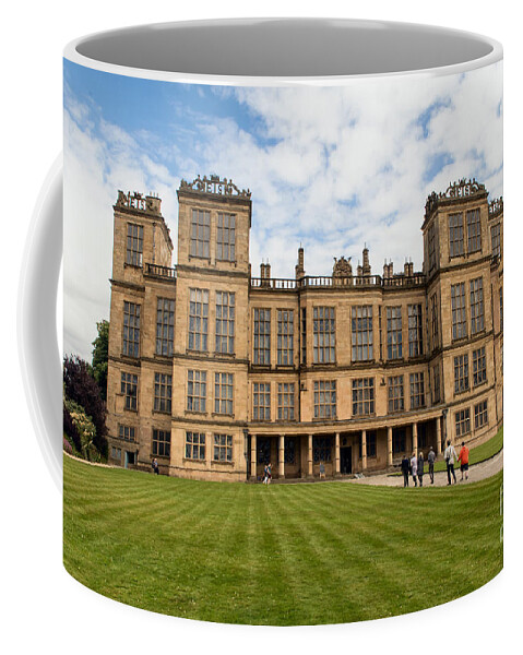 Windows - Architecture - Sky - Hall - Garden Coffee Mug featuring the photograph Hardwick Hall #1 by Chris Horsnell