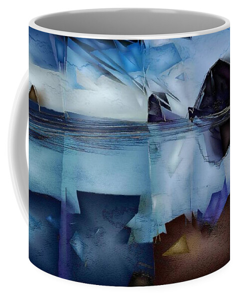 Art Coffee Mug featuring the digital art Haystack in the Distance #1 by Jon Glaser