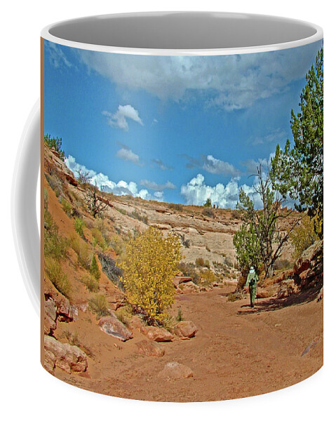 Hiking In Bucktank Draw Off Highway 89 North Coffee Mug featuring the photograph Hiking in Bucktank Draw off Highway 89 North, Utah #1 by Ruth Hager