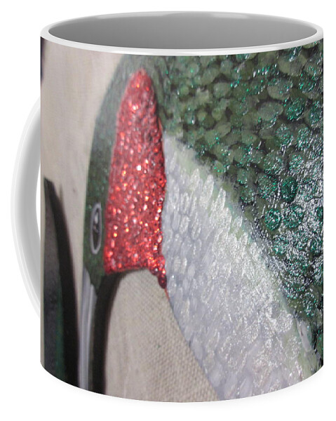  Coffee Mug featuring the painting Hummingbird detail #1 by Patricia Arroyo