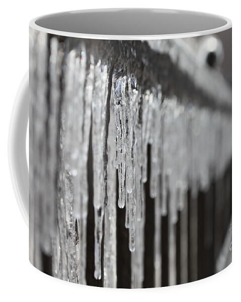 Icicles Coffee Mug featuring the photograph Icicles at Attention by Nadine Rippelmeyer
