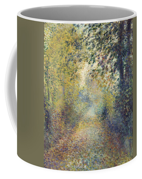 Auguste Renoir Coffee Mug featuring the painting In The Woods #1 by Auguste Renoir