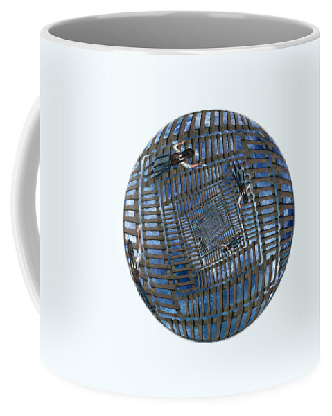Transparent Background Coffee Mug featuring the digital art Infinity Ladders #1 by John Haldane