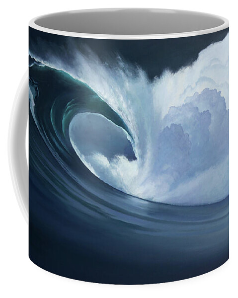 Wave Coffee Mug featuring the painting Into the Void #1 by Cliff Wassmann