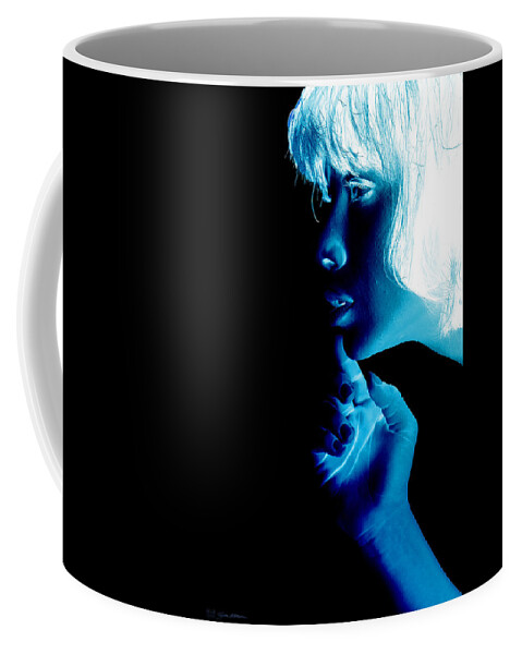 'visual Art Pop' Collection By Serge Averbukh Coffee Mug featuring the photograph Inverted Realities - Blue #1 by Serge Averbukh