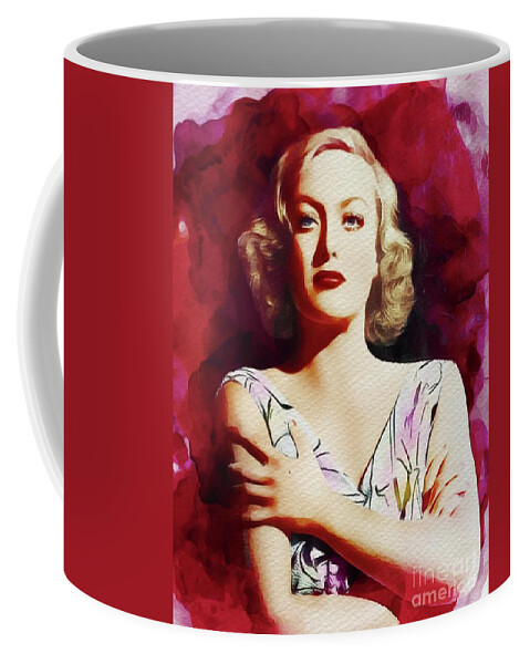 Joan Coffee Mug featuring the painting Joan Crawford, Hollywood Legend #1 by Esoterica Art Agency
