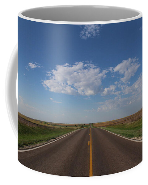 Kansas Coffee Mug featuring the photograph Kansas Road #1 by Suzanne Lorenz