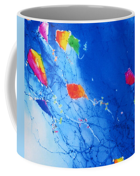Watercolor Kites Coffee Mug featuring the painting Kite Sky #1 by Anne Duke