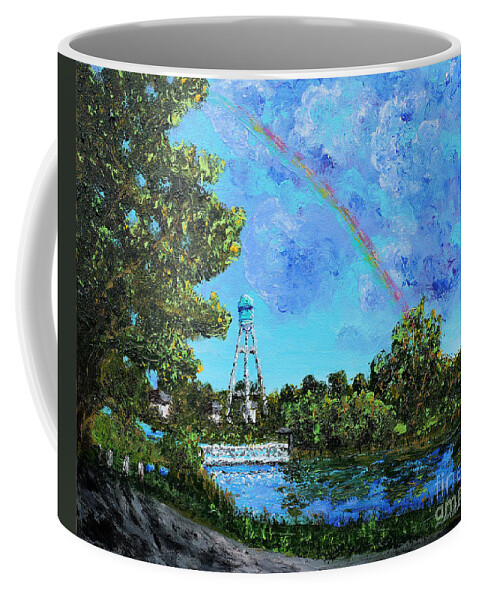 Lake Hiawatha Coffee Mug featuring the painting Lake Hiawatha by Linda Donlin