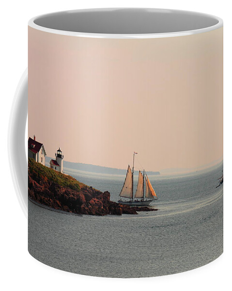Seascape Coffee Mug featuring the photograph Leaving Camden Harbor #1 by Doug Mills