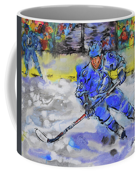  Coffee Mug featuring the painting Lightning Strike by Jyotika Shroff