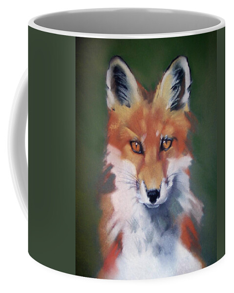 Young Fox Coffee Mug featuring the pastel Lil' Rudy by Marika Evanson