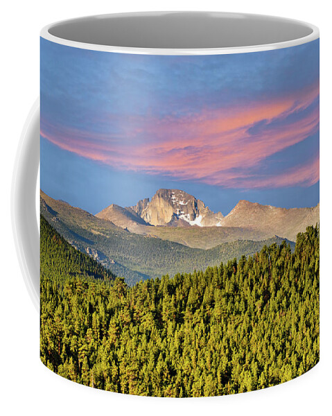 Beauty In Nature Coffee Mug featuring the photograph Longs Peak at Sunrise by Jeff Goulden