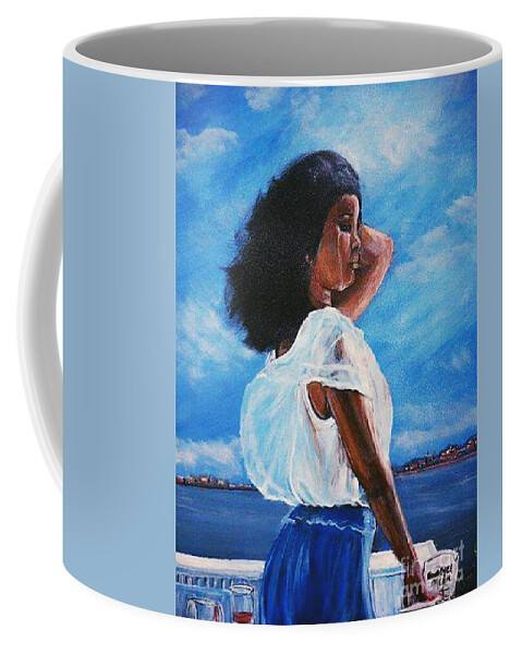 Love Lost Gone Very Ever Coffee Mug featuring the painting Lost Love Da Blues series #2 by Tyrone Hart