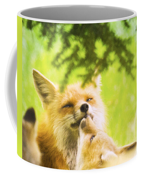 Red Foxes Coffee Mug featuring the photograph Love and Kisses #1 by Kristin Hatt