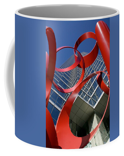 Photography Coffee Mug featuring the photograph Low Angle View Of A Sculpture In Front #1 by Panoramic Images