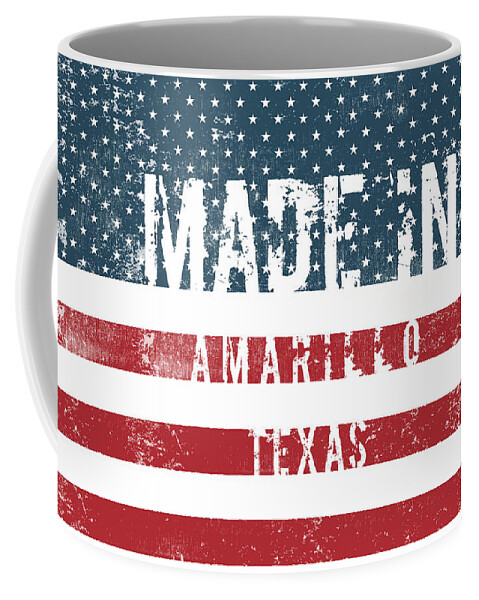 Amarillo Coffee Mug featuring the digital art Made in Amarillo, Texas #1 by Tinto Designs