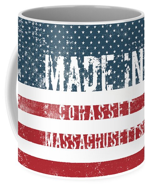 Cohasset Coffee Mug featuring the digital art Made in Cohasset, Massachusetts #1 by Tinto Designs