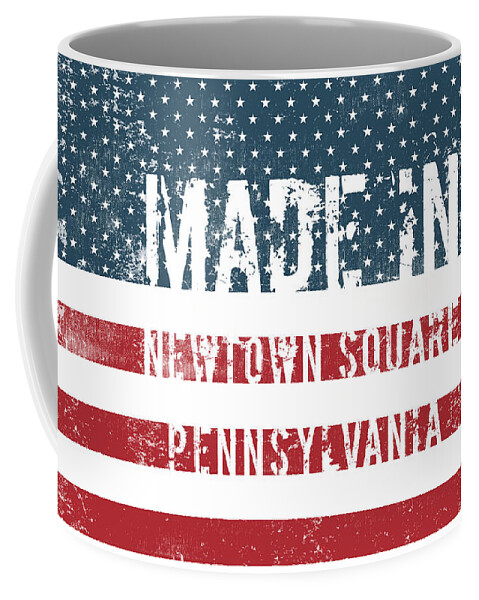 Made Coffee Mug featuring the digital art Made in Newtown Square, Pennsylvania #1 by Tinto Designs