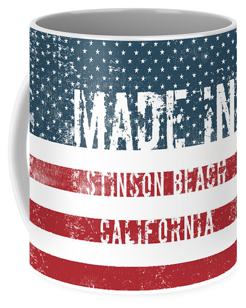 Made Coffee Mug featuring the digital art Made in Stinson Beach, California #1 by Tinto Designs