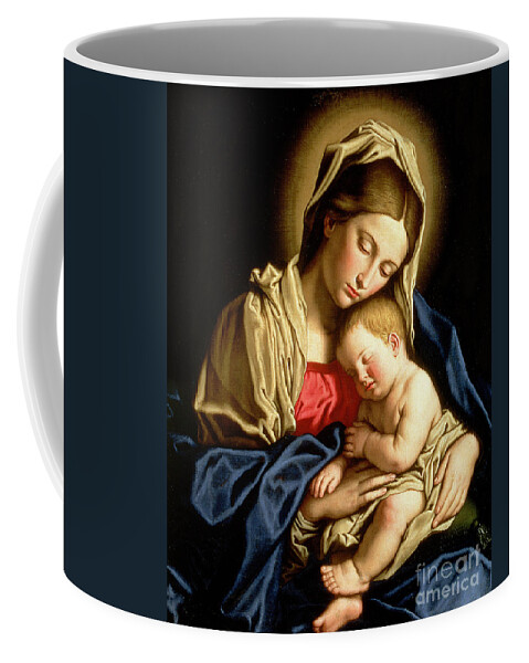 Mary Coffee Mug featuring the painting Madonna and Child by Il Sassoferrato