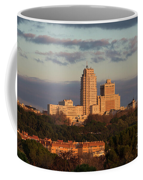 Campo Coffee Mug featuring the photograph Madrid Skyline #1 by Andrew Michael