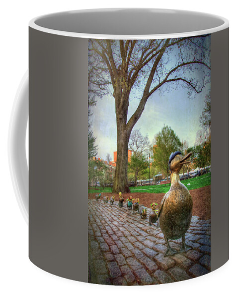 Make Way For Ducklings Coffee Mug featuring the photograph Make Way For Ducklings - Boston #1 by Joann Vitali