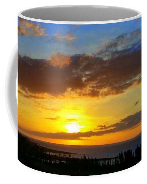 Maui Coffee Mug featuring the photograph Maui Sunset At The Plantation House by J R Yates