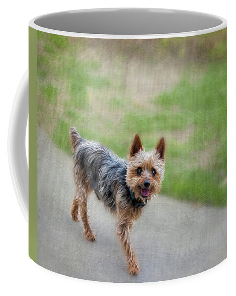 Dog Coffee Mug featuring the photograph Mickey #1 by Cathy Kovarik