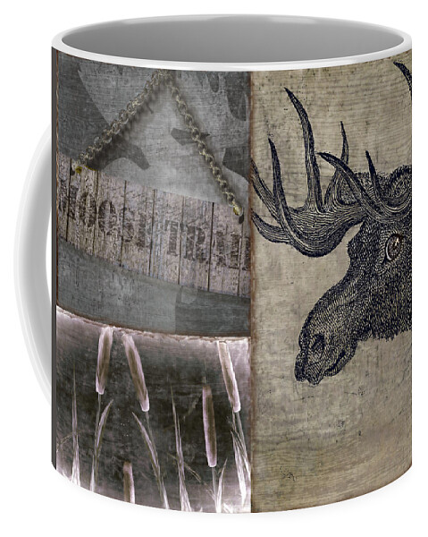 Moose Coffee Mug featuring the painting Moose Trail #1 by Mindy Sommers