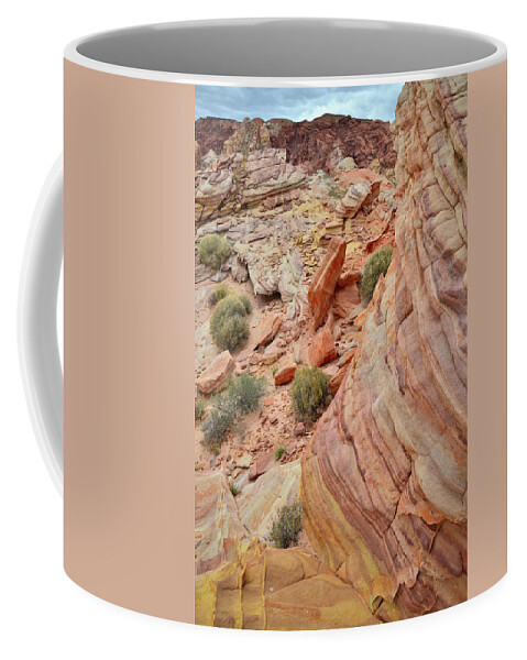 Valley Of Fire State Park Coffee Mug featuring the photograph Multicolored Wave of Sandstone in Valley of Fire #1 by Ray Mathis