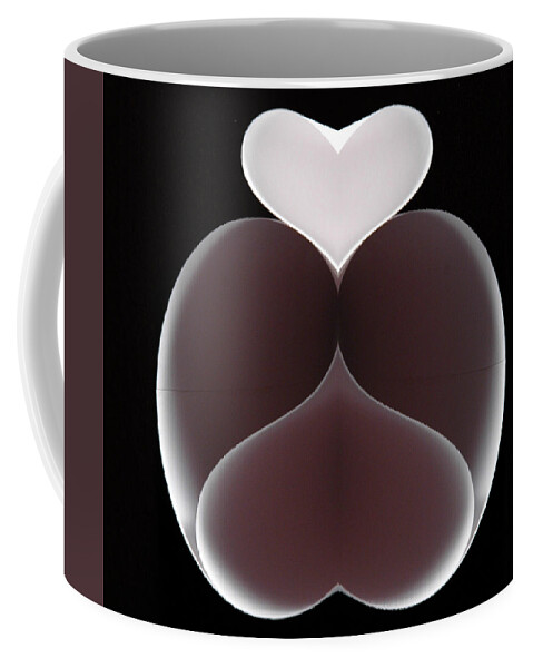 Love Coffee Mug featuring the sculpture Mutual Attraction #1 by Rein Nomm