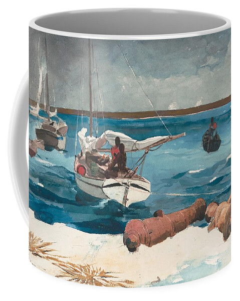 Winslow Homer Coffee Mug featuring the drawing Nassau #2 by Winslow Homer