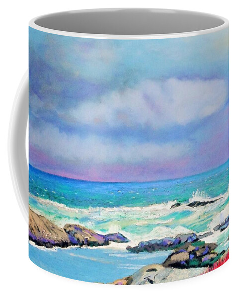 Pastels Coffee Mug featuring the pastel Near Peggy's Cove #1 by Rae Smith PAC