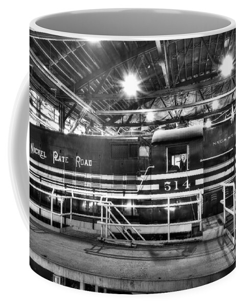 Nickel Plate Coffee Mug featuring the photograph Nickel Plate engine in the shop #1 by Paul W Faust - Impressions of Light