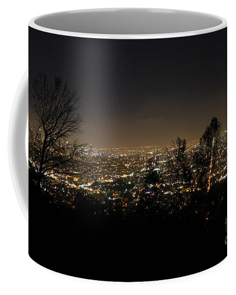 Clay Coffee Mug featuring the photograph Night At Griffeth Observatory #1 by Clayton Bruster