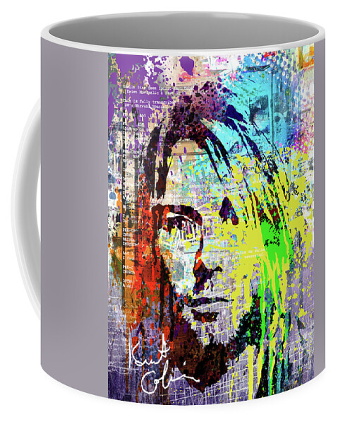 Nirvana Coffee Mug featuring the painting Nirvana Art #1 by Art Popop