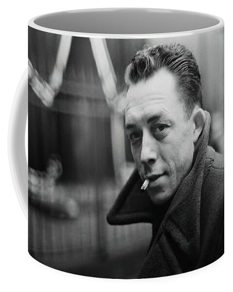 Nobel Prize Winning Writer Albert Camus Unknown Date-2015      Coffee Mug featuring the photograph Nobel prize winning writer Albert Camus unknown date-2015      by David Lee Guss