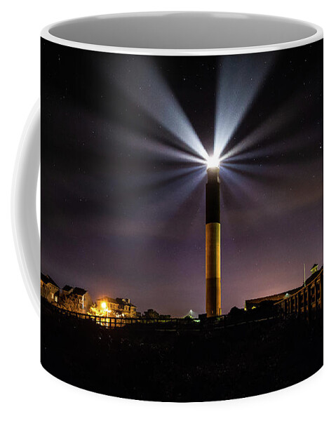 Oak Island Coffee Mug featuring the photograph Oak Island Lighthouse by Nick Noble