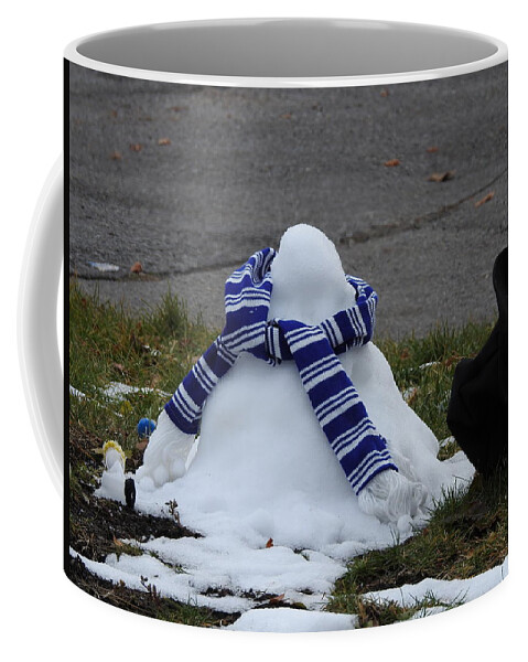 Snowman Coffee Mug featuring the photograph Oh Oh #1 by Betty-Anne McDonald