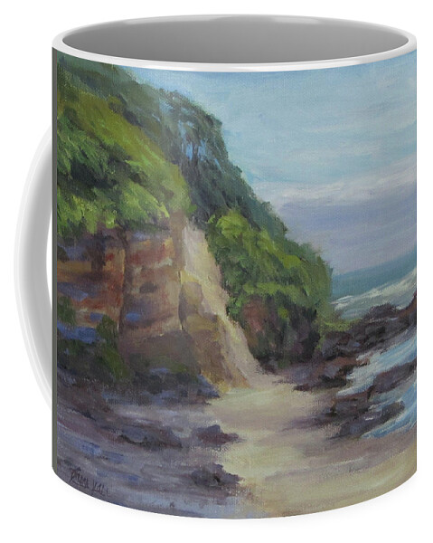 Coast Coffee Mug featuring the painting On the Coast by Karen Ilari