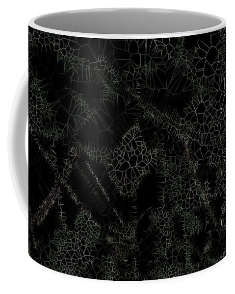 Vorotrans Coffee Mug featuring the mixed media Organic Leaves by Stephane Poirier