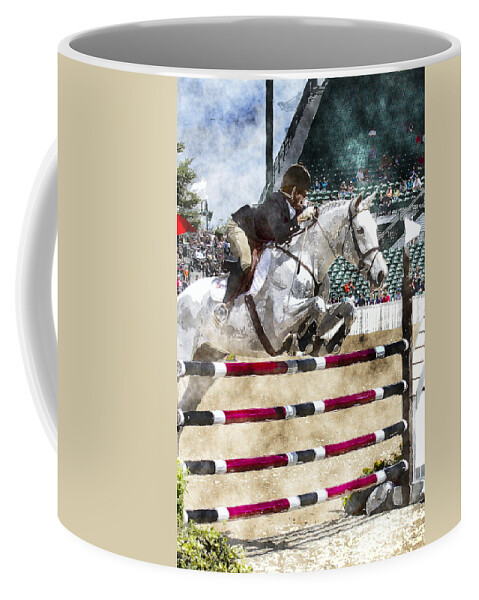 Horse Coffee Mug featuring the photograph Over Easy #1 by Carrie Cranwill