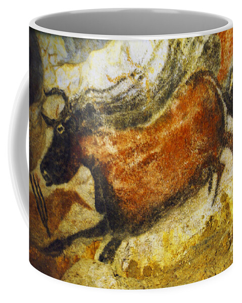 Lascaux Coffee Mug featuring the photograph Paleolithic cave painting #1 by Ruth Hofshi