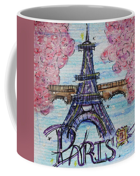 Painting Coffee Mug featuring the painting Paris #1 by Art By Naturallic