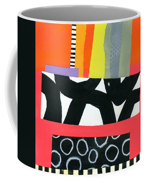 Abstract Art Coffee Mug featuring the painting Pattern Grid # 15 by Jane Davies