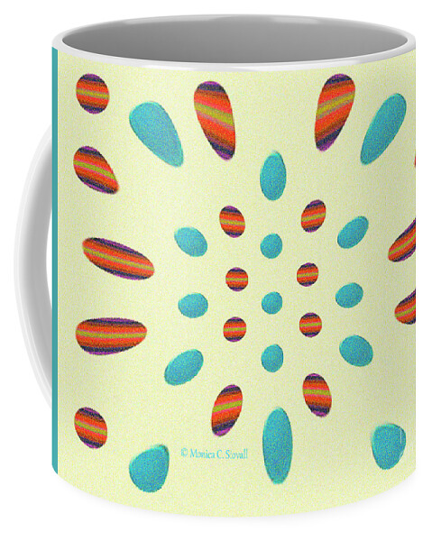 Graphic Design Coffee Mug featuring the digital art Petals N Dots P7 #1 by Monica C Stovall