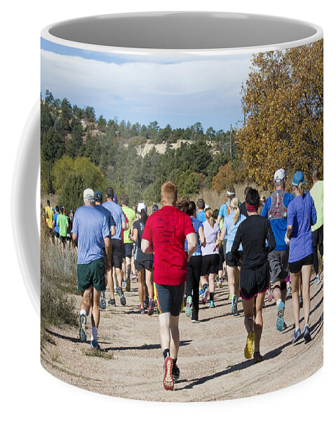 Pikes Peak Road Runners Coffee Mug featuring the photograph Pikes Peak Road Runners Fall Series III Race #1 by Steven Krull